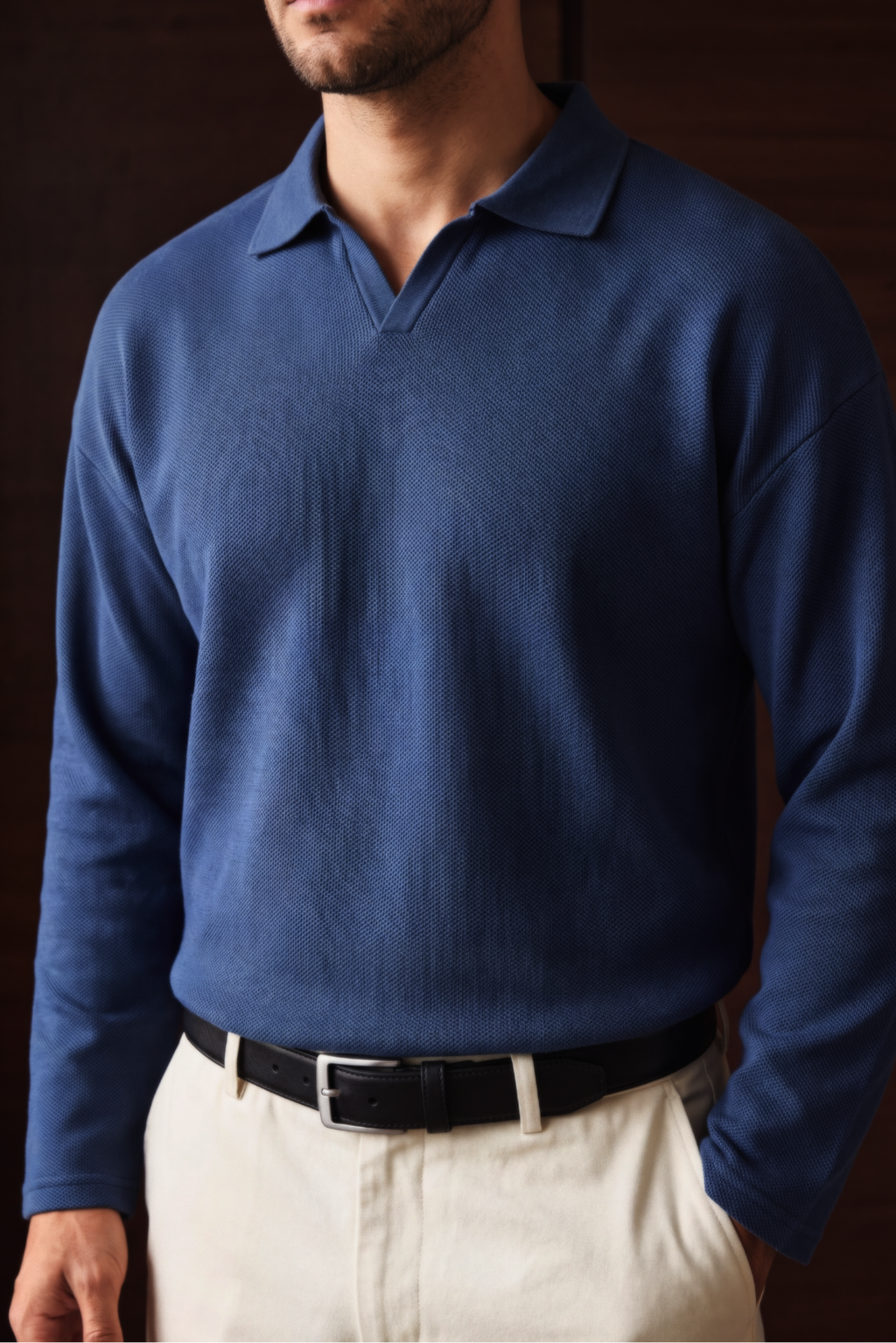 Classic Knit Polo - French Navy
