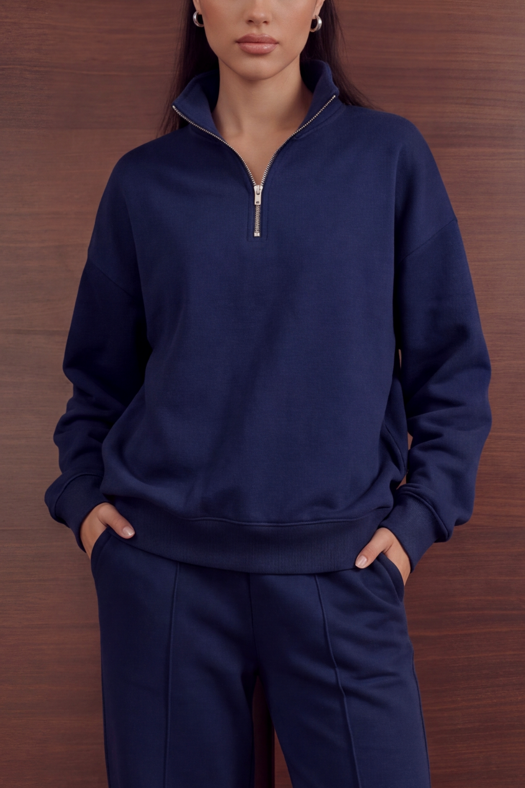 Quarter Zip Set – French Navy