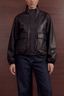 Utility Faux Leather Jacket – Black