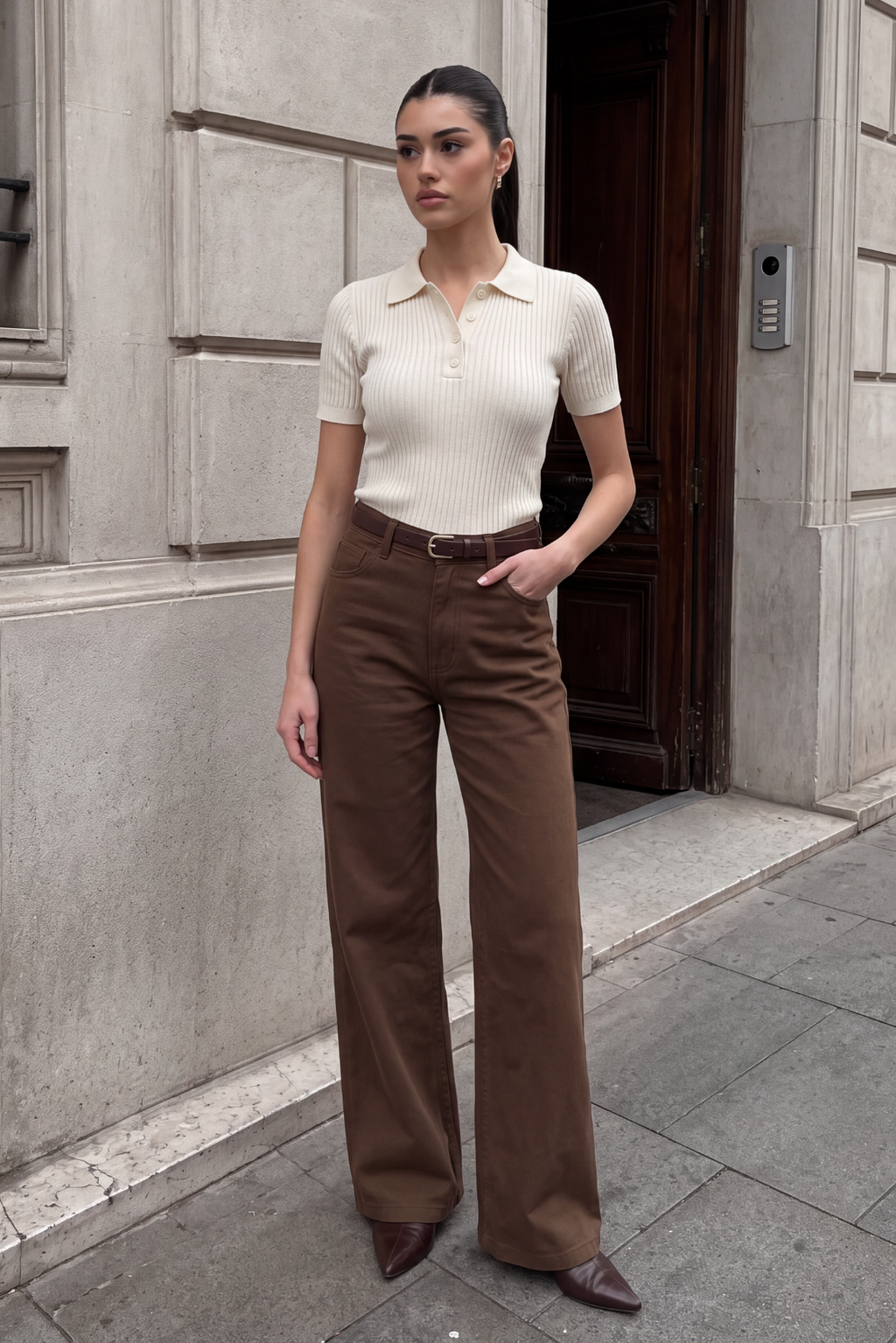 Twill Pants - Brown