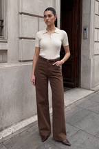 Twill Pants - Brown