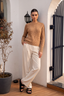 Dusty Cable Knit Sweater - Nude