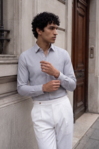 Striped Button Down - Blue & White
