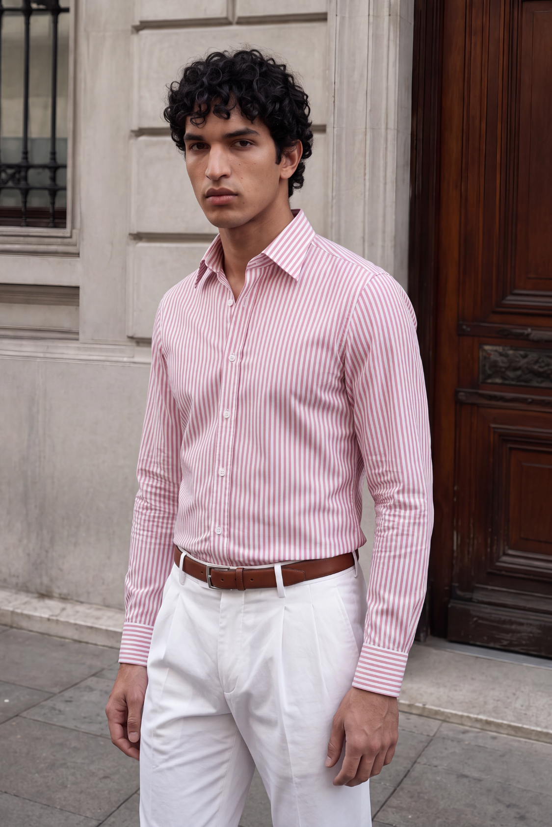 Striped Button Down - Red & White Secondary image