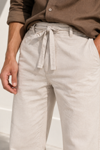 Beige Linen Trouser - Men