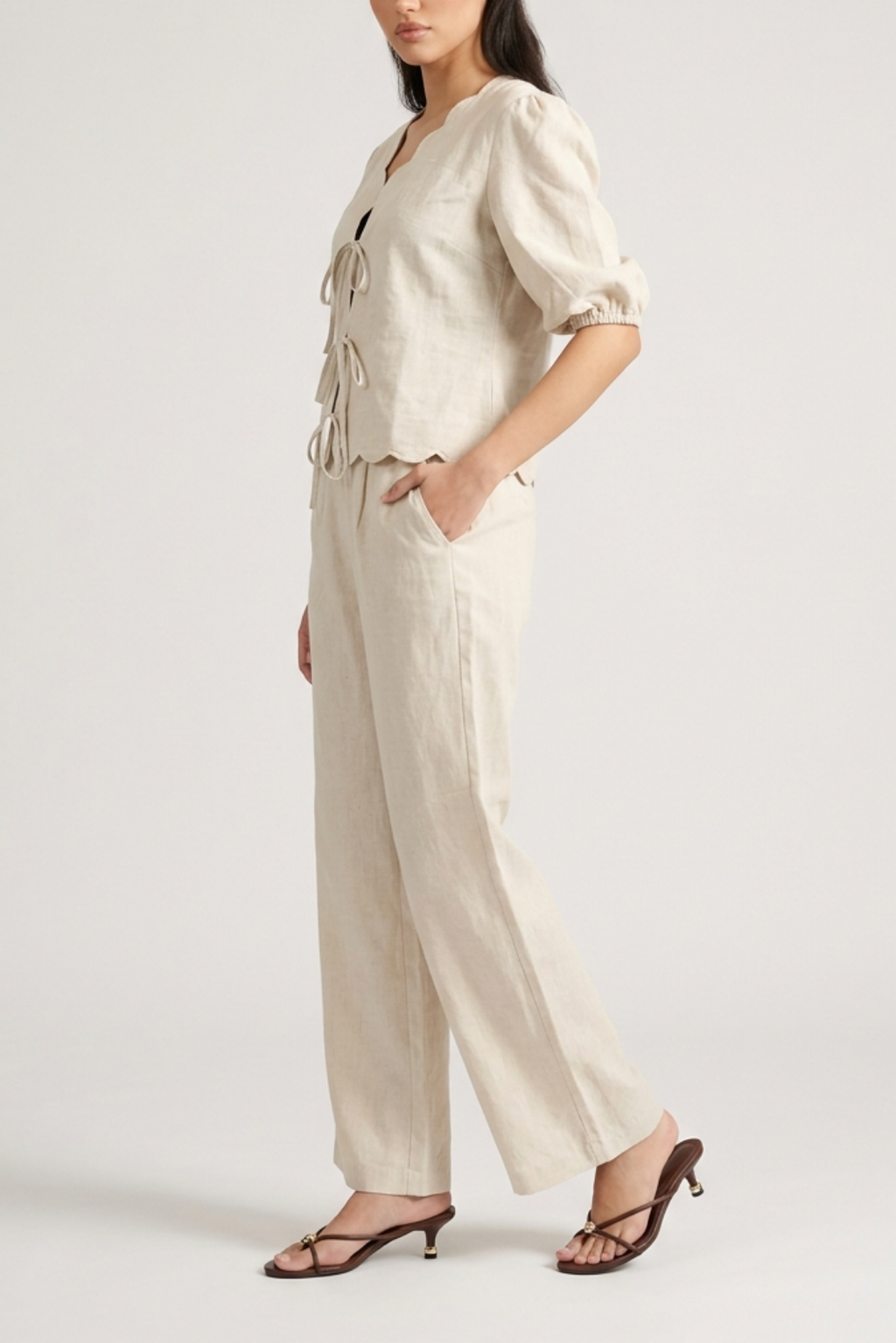 Curve Co-ord Set - Beige
