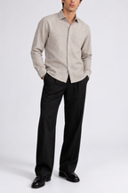 Light Grey Linen Shirt - Men