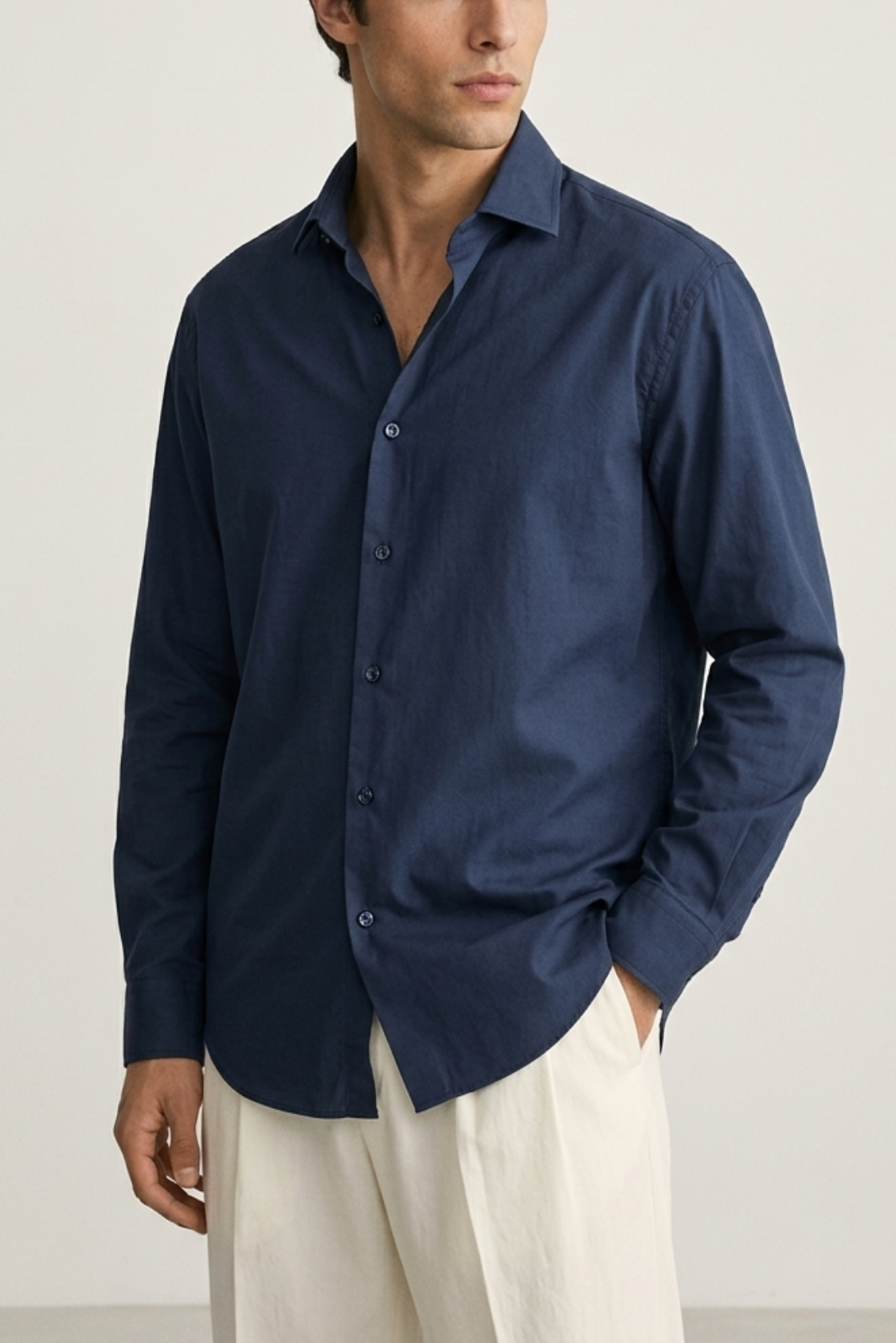 Blue Cotton Shirt - Men Main image