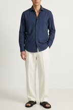 Blue Cotton Shirt - Men
