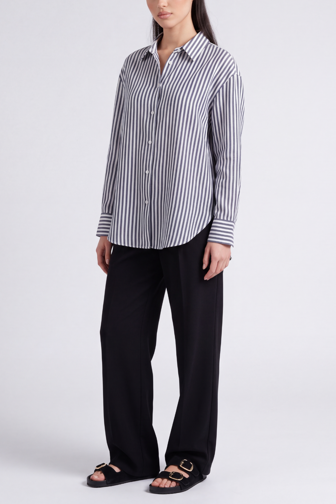 Grey And White Stripes - Women Secondary image