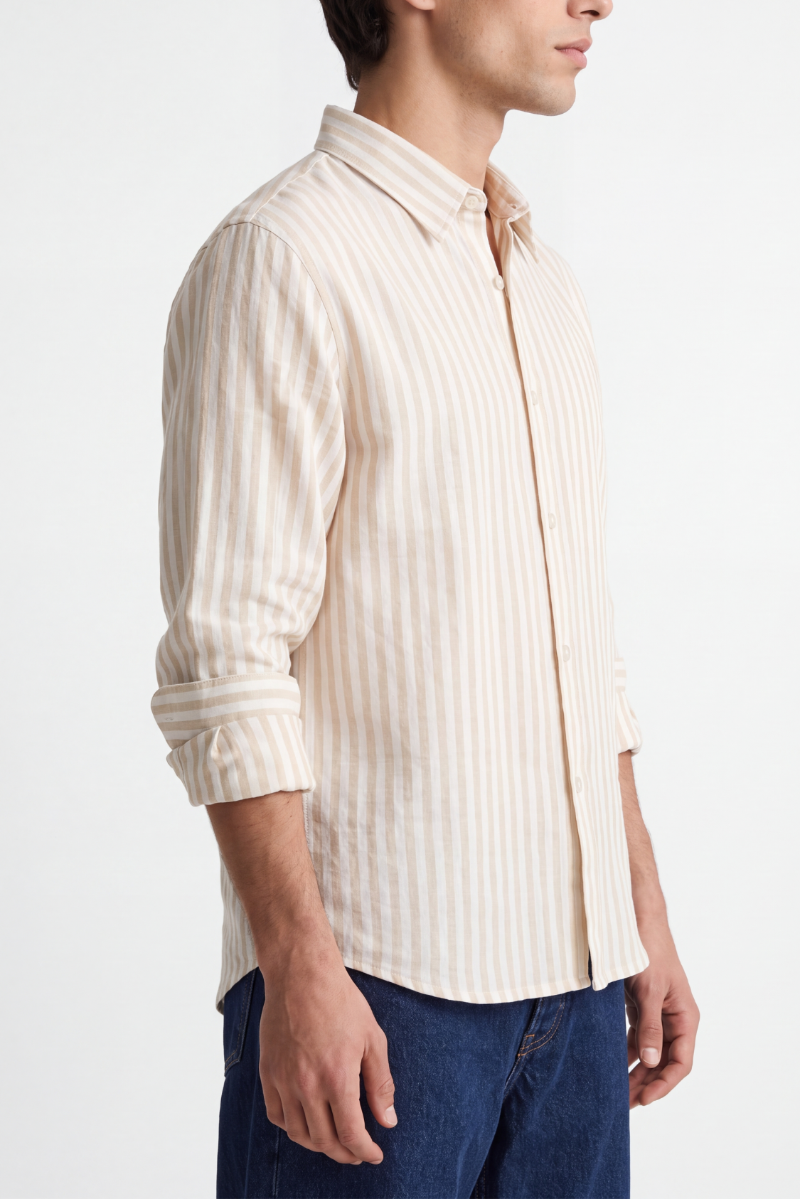Beige And White Stripes - Men Secondary image