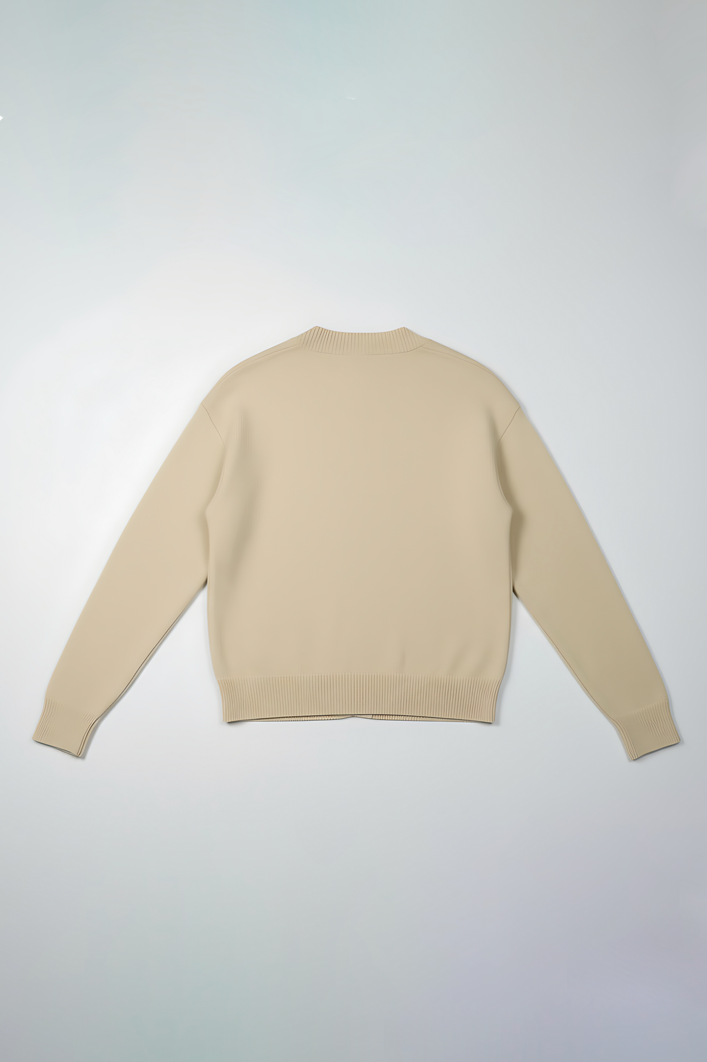 Snug-fit Wool Cardigan - Nude