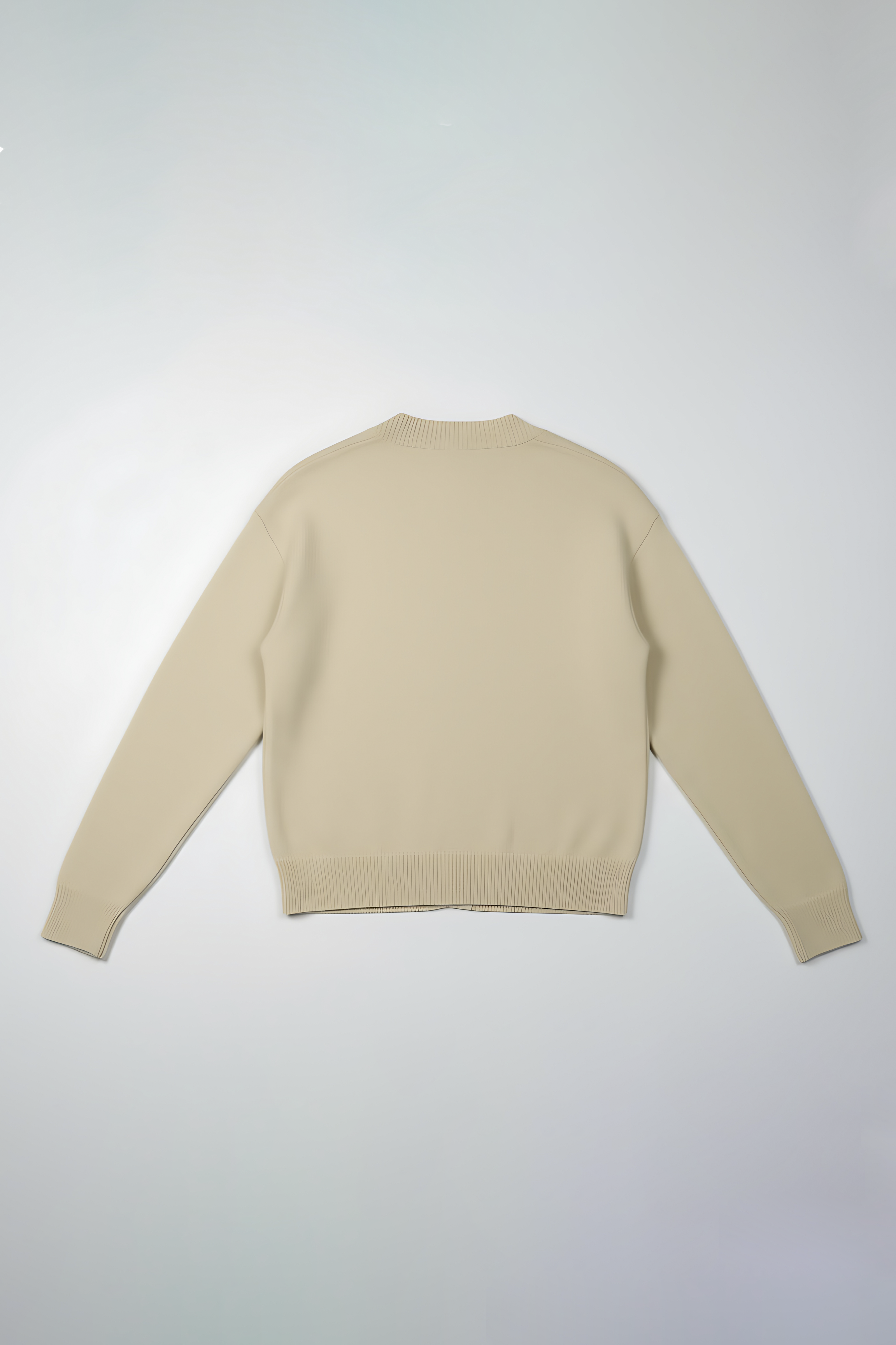 Snug-fit Wool Cardigan - Nude